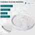 9" Round Bathroom Tray, Decorative Silicone Vanity Tray for Kitchen Countertop Organizer, Marble Grey Decor