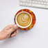 HOYYU Set 4 Fall Autumn Maple Leaves Coasters for Drinks Absorbent Ceramic Coasters of for Coffee Table Cup Bar Beer