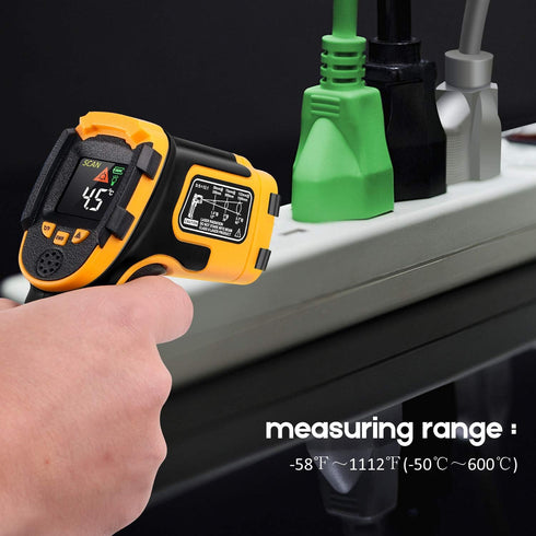Infrared Thermometer Non-Contact Digital Laser Temperature Gun, -58?~1112?, for Cooking, BBQ, Food, Engine