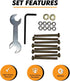 Kings Brand Furniture Bed Frame Hardware Set - 42 Pcs Heavy Duty Screws and Bolts for Metal Bed Frame