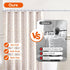 TEECK Shower Curtain Rod, 32-79 inch Adjustable Tension Spring, 1 Inch Anti-Slip, Rust-Proof, No Drilling for Bathroom,