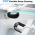 Set: 3 Pack HAMITOR Toilet Bowl Brush Holder Curved Design with Holder for Deep Cleaning Under Rim - Compact Hidden