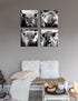 DJSYLIFE Highland Cow Wall Art - Black and White Cow Pictures, Modern Rustic Decor for Bedroom or Office