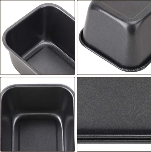 Beasea Long Loaf Bread Pan, 12x4 Inch 2 Set Rectangle Nonstick Baking Pans, Carbon Steel Toast Pan