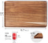 2 Pack Tray,15.8x9.8 Inch VERTORGAN Acacia Wood Serving Decorative Trays Platter for Coffee Table,Living