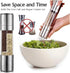 KINTEGOOD 2-in-1 Set, Stainless Steel Salt and Pepper Grinder Double Head Manual Mill, Refillable