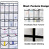 2 Pack Extra Large Hanging Over Door Shoe Organizers, 12 Mesh Pockets + 6 Large Compartments for Closet Bedroom