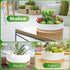 ZOUTOG Succulent Pots, 6 inch White Ceramic Flower Planter Pot with Bamboo Tray, Pack of 2 - Plants Not Included by ZOUTOG