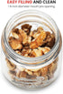 Bormioli Rocco Quattro Stagioni Set of 4 Clear Airtight Mason Jars, 8.5 Oz, Made from BPA Free Durable Glass