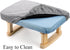 Lawei Small Footstool Ottoman, Rectangle Fabric Foot Stool Rest with Wooden Legs and Non-Slip Soft Padding, Modern
