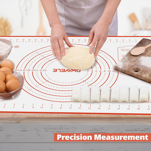 2 Pack Silicone Baking Mat, 24" x 16" Extra Thick Non Stick Pastry Sheet for Cookies, Bread Baking Supplies