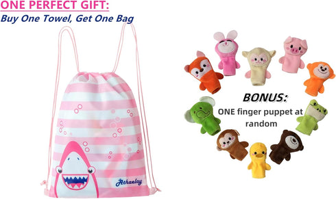 1 2 3 4 5 Unicorn Towel Poncho for Toddler s Kids Bath Beach Pool Girl Age Old Swim Cover-ups with Bag