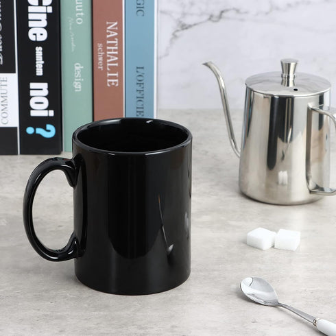 harebe 22 OZ Extra Large Coffee Mug, Smooth Ceramic Boss Giant Tea Cup for Dad Men, Black