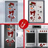 17Pcs Snowman Refrigerator Magnets, Christmas Decorations, Large Red Black Buffalo Plaid Fridge Magnet Stickers for