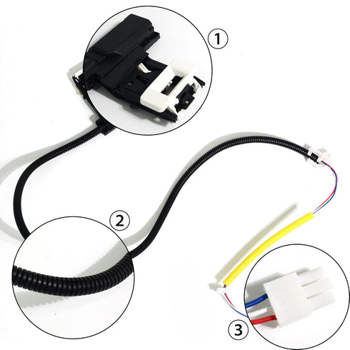 W11307244 Washer Lid Lock (3 Wire), Compatible with Whirlpool Maytag Amana Kenmore