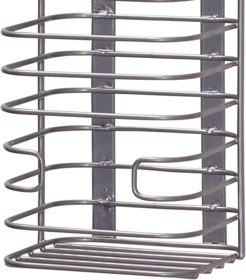 Household Essentials Cabinet Door Trash Bag Holder, Steel Frame, Satin Nickel Powder Coating, Perfect for Disposable