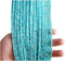 1x2 M Door String Curtain, Rare Flat Silver Ribbon Thread Fringe Window Panel Room Divider, Blue