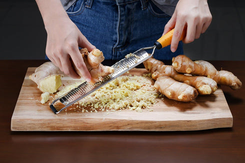 Deiss PRO Citrus Lemon Zester & Cheese Grater - Razor-Sharp Stainless Steel Blade, Dishwasher Safe