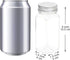 Youngever 12 Pack 5 Ounce Plastic Spice Jars, Clear Spice Containers with Shaker Tops, Square Spice Bottles
