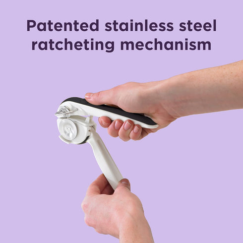 Chef'n EzSqueeze One-Handed Can Opener in Black and Meringue
