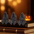 Set 3, Reading Statue Suriel Bookshelf Figure of Gothic Fantasy Black Robe Statue, Mystery Reading Figurines Sitting