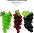 12 Strands 90 ft Artificial Fake Grape Vines - Hanging Plant Garland with 3 Strings Grapes for Decor