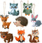 Tegeme 8 Pieces Woodland Animals Ornaments, My Forest Friends Felt Animals Craft Set for Home Christmas Tree Decor