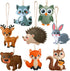 Tegeme 8 Pieces Woodland Animals Ornaments, My Forest Friends Felt Animals Craft Set for Home Christmas Tree Decor