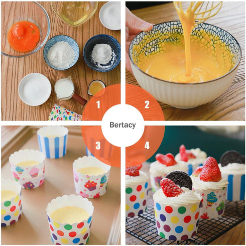 Quality Cupcake Baking Cups, 100pcs Disposable Cake Muffin Cups for Home Party