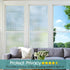 Coavas Reeded Glass Window Privacy Film, 3D Decorative Clings, Peel and Stick Fluted Window Decals (17.5x78.7 in,