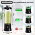 Portable Blender 20 Oz with Insulated Sleeve - Personal Juicer for Protein Shakes, Smoothies, USB Rechargeable, Travel