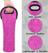Pink Insulated Wine Carrier Tote - 1 Bottle Wine Cooler Bag with Handles for Travel
