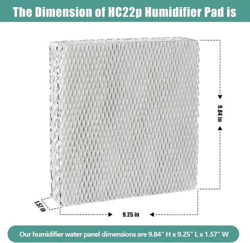 HC22P Whole House Humidifier Filter Pad Replacement - Compatible with Honeywell HE100, HE150, HE220, HE225, HE240 (2