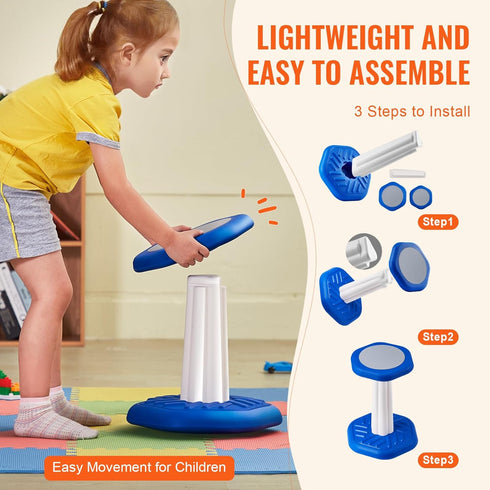 3-7, VEVOR Kids Wobble Chair, Active Chair with Sponge Cushion, Wobble Stool Improves Focus, Posture and Calm Children
