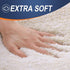 OLANLY U-Shaped Toilet Rugs 24x20 - Extra Soft Absorbent Microfiber Non-Slip Plush Shaggy Bath Mat in Light Beige