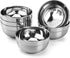 ZENFUN 6 Pack 304(18/8) Stainless Steel Bowls, 5 Inch Snack Bowls, 17 Oz Soup Bowls for Rice, Fruit, Ice Cream