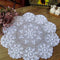 Hetao 100% Cotton Handmade Crochet Round Tablecloth Doilies, White, 24 Inch