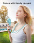 TriPole 2 Pack Handheld Fans - Blue Mini Portable Fans, Rechargeable Battery Operated for Outdoor Travel