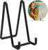 6 Inch Black Metal Square Easel Stands for Plates, Photos, Decor (2 Pack)