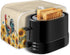 Rooster Sunflower Toaster Covers, Waterproof Kitchen Appliance Covers, Anti Dust Protection for 2 Slice Toaster