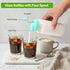 12 Pack 16 Oz CUCUMI Glass Milk Bottles with Lids, Glass Juice Bottles with Scale & Silicone Pour Spout, Reusable Juice