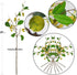 CHIAVE 8 Artificial Plants Simulation Flowers Faux Berries Lifelike Hawthorn Branches for vases- pcs -Light Green