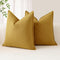 OTOSTAR Pack of 2 Linen Solid Throw Pillow Covers 16 x 16