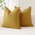 OTOSTAR Pack of 2 Linen Solid Throw Pillow Covers 16 x 16