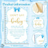 Patelai 321 5 Set Pcs Blue Bow Boy Baby Shower Games Decorations a Sweet Baby Boy Is on The Way Blue Gender Reveal