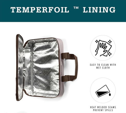 Rachael Ray Thermal Insulated Lasagna Lugger, Casserole Carrier for Hot or Cold Food, Fits 9" x 13" Dish
