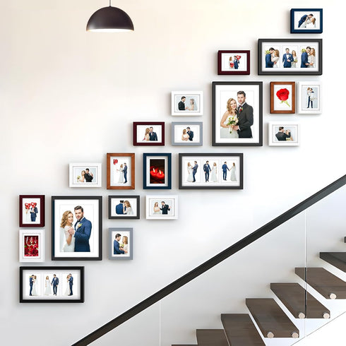 RPJC 11x14 Picture Frames - Solid Wood with High Definition Glass for 8x10 or 11x14 Photos