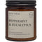 Peppermint & Eucalyptus Candles, Arctic Wicks Non-Toxic Coconut Beeswax 9oz Amber Jar, Spa Wellness Candles