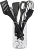 Lurch Germany 11 Inches Silicone Cooking Spoon with Hole, Heat Resistant Risotto Kitchen Tool - Black