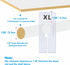 40 Pack Rectangular White Plastic Clothing Size Closet Rack Dividers, Preprinted in 8 Sizes XXS to XXXL